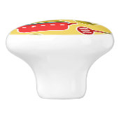 Kleurig patroon van keukengerei keramische knop (Zijkant)