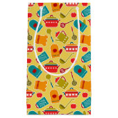 Kleurig patroon van keukengerei klein cadeauzakje (Voorkant)