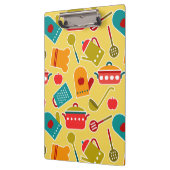 Kleurig patroon van keukengerei klembord (Links)