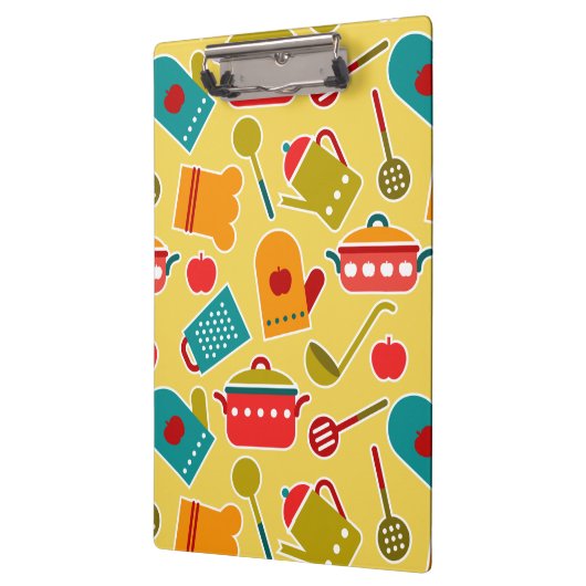 Kleurig patroon van keukengerei klembord (Links)