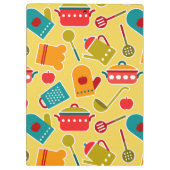 Kleurig patroon van keukengerei klembord (Achterkant)