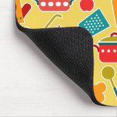 Kleurig patroon van keukengerei muismat (Hoek)