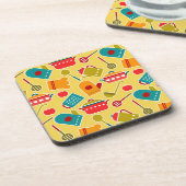 Kleurig patroon van keukengerei onderzetter (Linkerzijde)