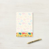 Kleurig patroon van keukengerei post-it® notes (Op bureau)