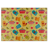Kleurig patroon van keukengerei snijplank (Voorkant)
