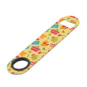 Kleurig patroon van keukengerei speed flessenopener (Achterkant Gekanteld)