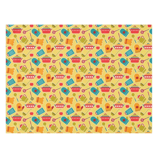 Kleurig patroon van keukengerei tafelkleed (Voorkant (Horizontaal))