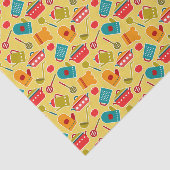 Kleurig patroon van keukengerei tissuepapier (Detail)