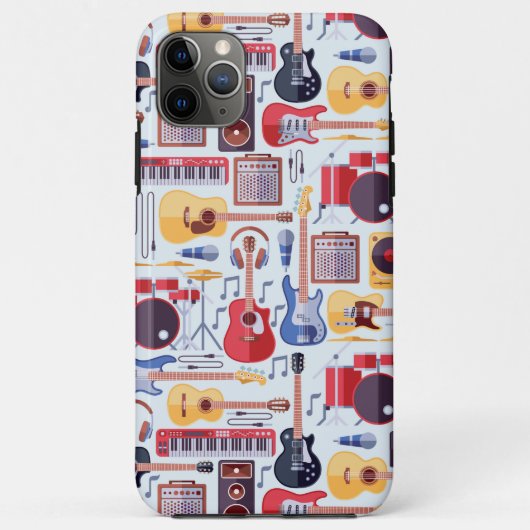 Kleurig patroon van muziekinstrumenten (alle telef Case-Mate iPhone case (Achterkant)