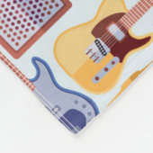Kleurig patroon van muziekinstrumenten fleece deken (Hoek)