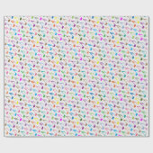 Kleurig patroon van muzieknoten cadeaupapier (Vlak)