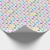 Kleurig patroon van muzieknoten cadeaupapier (Hoek)