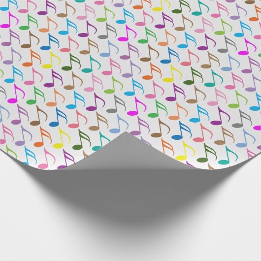 Kleurig patroon van muzieknoten cadeaupapier (Hoek)
