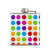 Kleurig patroon van regenboogcirkels heupfles (Achterkant)