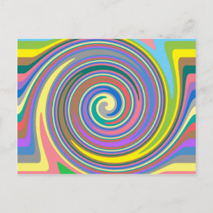 Kleurig patroon van regenboogdraden briefkaart