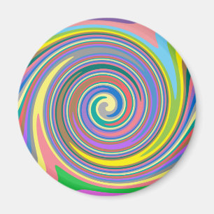 Kleurig patroon van regenboogdraden magneet