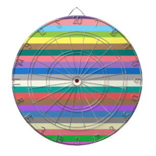 Kleurig patroon van regenbooglijnen dartbord