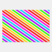 Kleurig patroon van regenboogstrepen inpakpapier vel (Voorkant 3)