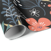 Kleurig patroon van tropische bladeren cadeaupapier (Rol Hoek)