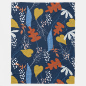 Kleurig patroon van tropische bladeren fleece deken (Voorkant)