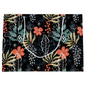 Kleurig patroon van tropische bladeren groot cadeauzakje (Voorkant)