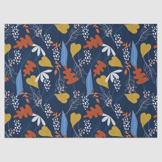 Kleurig patroon van tropische bladeren tissuepapier (Voorkant)