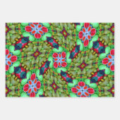 Kleurig patroon van zeepbloemen inpakpapier vel (Voorkant 3)