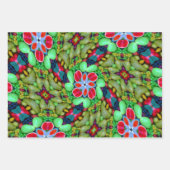 Kleurig patroon van zeepbloemen inpakpapier vel (Voorkant 2)