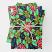 Kleurig patroon van zeepbloemen inpakpapier vel (In situ)