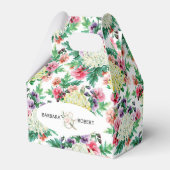 Kleurig patroon van zomerbloemen bedankdoosjes (Voorkant Zijde)