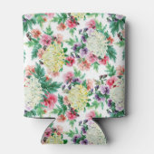 Kleurig patroon van zomerbloemen blikjeskoeler (Achterkant)