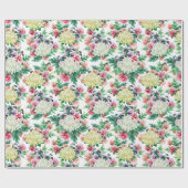 Kleurig patroon van zomerbloemen cadeaupapier (Vlak)