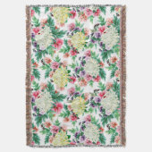 Kleurig patroon van zomerbloemen deken (Voorkant Verticaal)