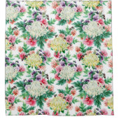 Kleurig patroon van zomerbloemen douchegordijn (Voorkant)