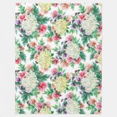Kleurig patroon van zomerbloemen fleece deken (Voorkant)