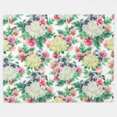 Kleurig patroon van zomerbloemen fleece deken (Voorkant (Horizontaal))