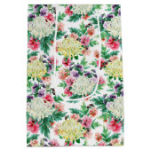 Kleurig patroon van zomerbloemen medium cadeauzakje (Achterkant)