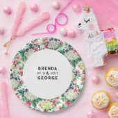 Kleurig patroon van zomerbloemen papieren bordje (Feest)