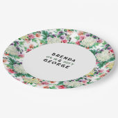 Kleurig patroon van zomerbloemen papieren bordje (Gekanteld)