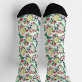 Kleurig patroon van zomerbloemen sokken (Top)