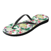 Kleurig patroon van zomerbloemen teenslippers (Schuin)