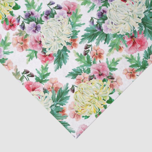 Kleurig patroon van zomerbloemen tissuepapier (Detail)