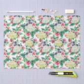 Kleurig patroon van zomerbloemen tissuepapier (Craft)