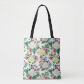 Kleurig patroon van zomerbloemen tote bag (Voorkant)