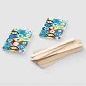 Kleurig patroon voor bescherming van het oog handwaaier (Niet-gemonteerd)