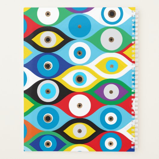 Kleurig patroon voor bescherming van het oog planner (Achterkant)