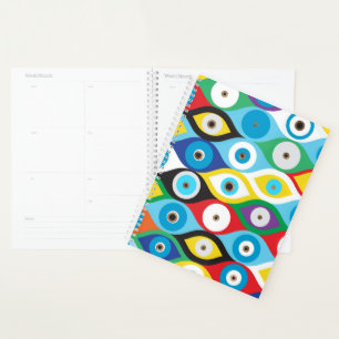 Kleurig patroon voor bescherming van het oog planner