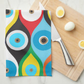 Kleurig patroon voor bescherming van het oog theedoek (Quarter Fold)