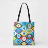 Kleurig patroon voor bescherming van het oog tote bag