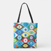 Kleurig patroon voor bescherming van het oog tote bag (Achterkant)